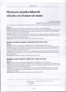 Metástasis coroidea bilateral - Consejo Argentino de Oftalmología