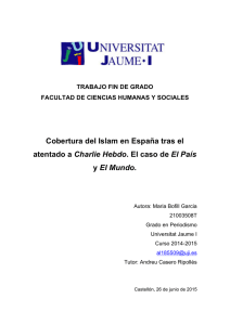 Cobertura del Islam en España tras el atentado a Charlie Hebdo. El
