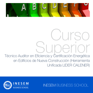 Técnico Auditor en Eficiencia y Certificación Energética en Edificios