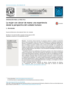 La mujer con cáncer de mama: una experiencia desde la