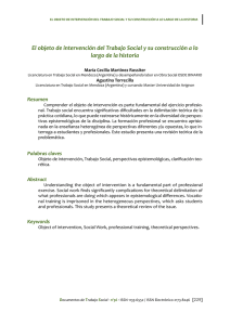 El objeto de intervención del Trabajo Social y su construcción a lo