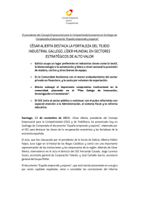 César Alierta destaca la fortaleza del tejido industrial gallego, líder