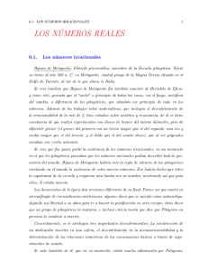 LOS NÚMEROS REALES