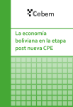 La economía boliviana en la etapa post nueva CPE