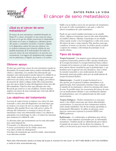 El cáncer de seno metastásico