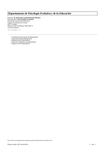 Departamento de Psicolog&iacute;a Evolutiva y de la Educaci&oacute;n