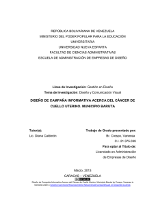 dise&ntilde;o de campa&ntilde;a informativa acerca del c&aacute;ncer de