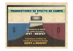 TRANSISTORES DE EFECTO DE CAMPO JFET