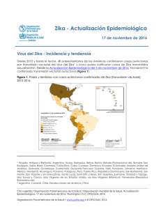 Zika - Actualización Epidemiológica