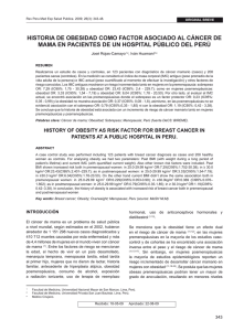 historia de obesidad como factor asociado al cáncer de mama