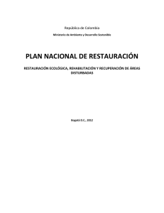 Plan nacional de restauración. Restauración ecológica