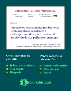 Infecciones nosocomiales por bacterias Gram