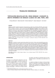 Tipificación molecular del virus dengue 3 durante el