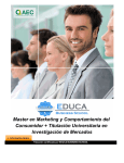 Master en Marketing y Comportamiento del Consumidor + Titulación
