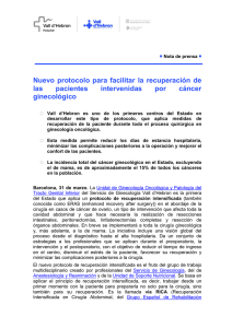 Nota de prensa - Vall d`Hebron