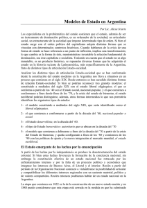 Modelos de Estado en Argentina