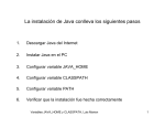 Instalación de Java en c:\Java