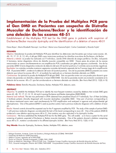 Implementación de la Prueba del Multiplex PCR para el Gen DMD
