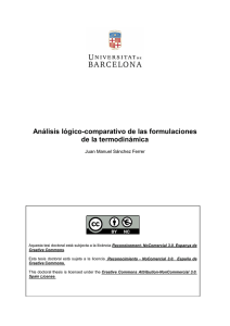 Análisis lógico-comparativo de las formulaciones de la termodinámica