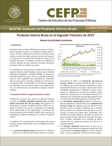 Producto Interno Bruto en el Segundo Trimestre de 2015