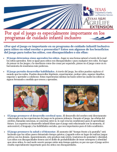 Por qué el juego es especialmente importante en los programas de