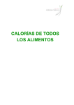 calorías de todos los alimentos