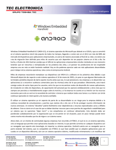 Windows Embedded Handheld 6.5 (WEH 6.5), el sistema operativo