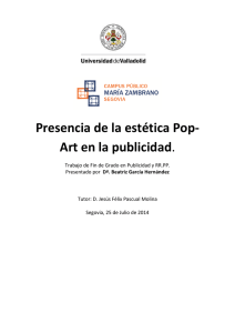 Presencia de la estética Pop- Art en la publicidad.