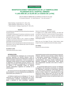 manifestaciones tomogr&aacute;ficas de la tuberculosis pulmonar en el