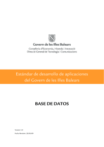 base de datos - Govern de les Illes Balears