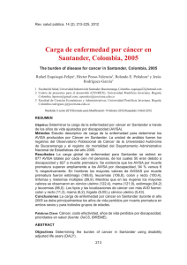 Carga de enfermedad por cáncer en Santander, Colombia, 2005