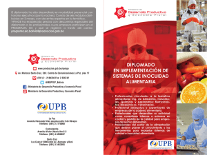 diplomado en implementaci&oacute;n de sistemas de inocuidad alimentaria