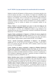 Ley N° 30296: Ley que promueve la reactivación de la economía