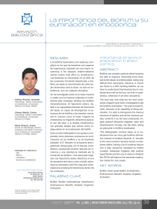 “La importancia del biofilm y su eliminación en endodoncia”.