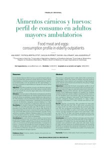 Alimentos cárnicos y huevos: perfil de consumo en adultos mayores