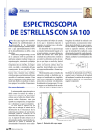 ESPECTROSCOPIA DE ESTRELLAS CON SA 100