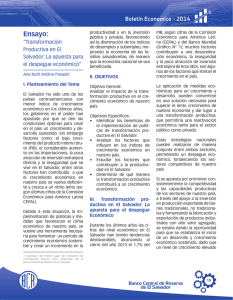 Boletín Economico - Banco Central de Reserva de El Salvador