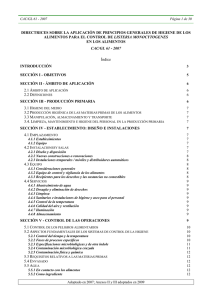 directrices sobre la aplicación de principios generales de higiene de