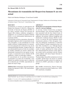Mecanismos de transmisión del Herpesvirus humano 8