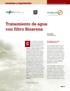Tratamiento de agua con filtro Bioarena