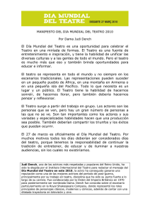 d&iacute;a mundial del teatro. descargar manifiesto (judi dench)