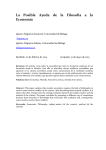 La Posible Ayuda de la Filosofía a la Economía