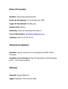 Datos Personales Historial Académico Idiomas