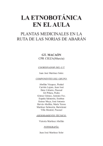 La etnobotánica en el aula : plantas medicinales en la