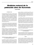 Medicina natural de la población ulwa de Karawala