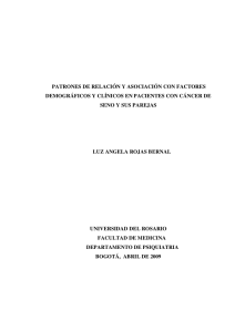 patrones de relación y asociación con factores
