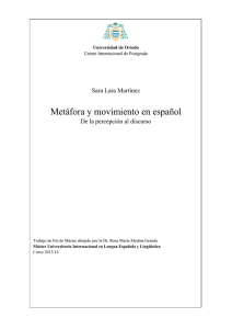 Metáfora y movimiento en español - Repositorio de la Universidad