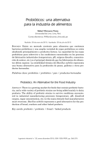 Probióticos: una alternativa para la industria de alimentos