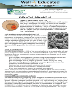 Coliforme Total y la Bacteria E. coli