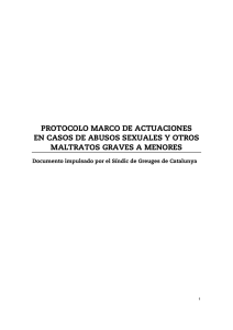 Protocolo marco de actuaciones en casos de abusos sexuales